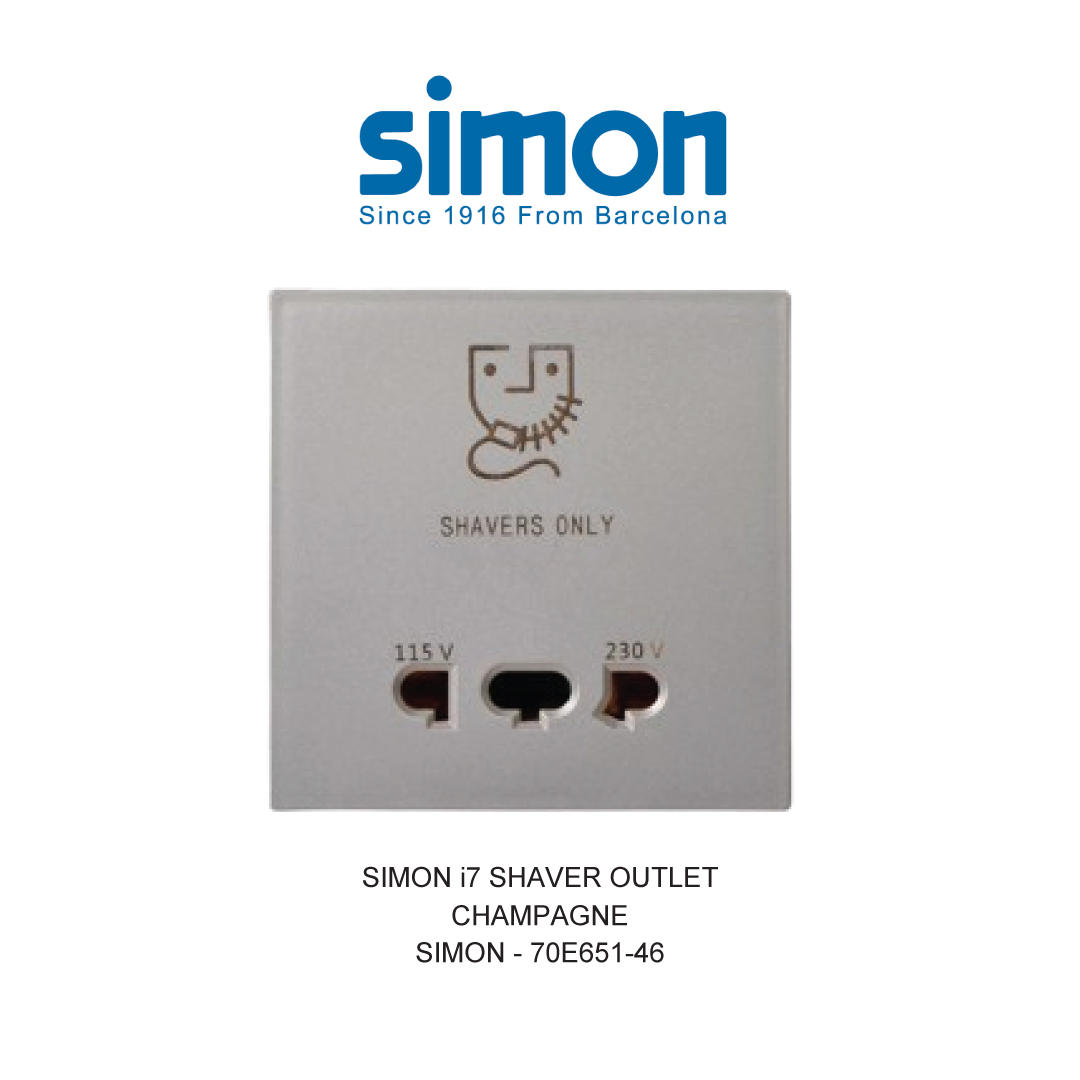 SIMON i7 SHAVER OUTLET CHAMPAGNE