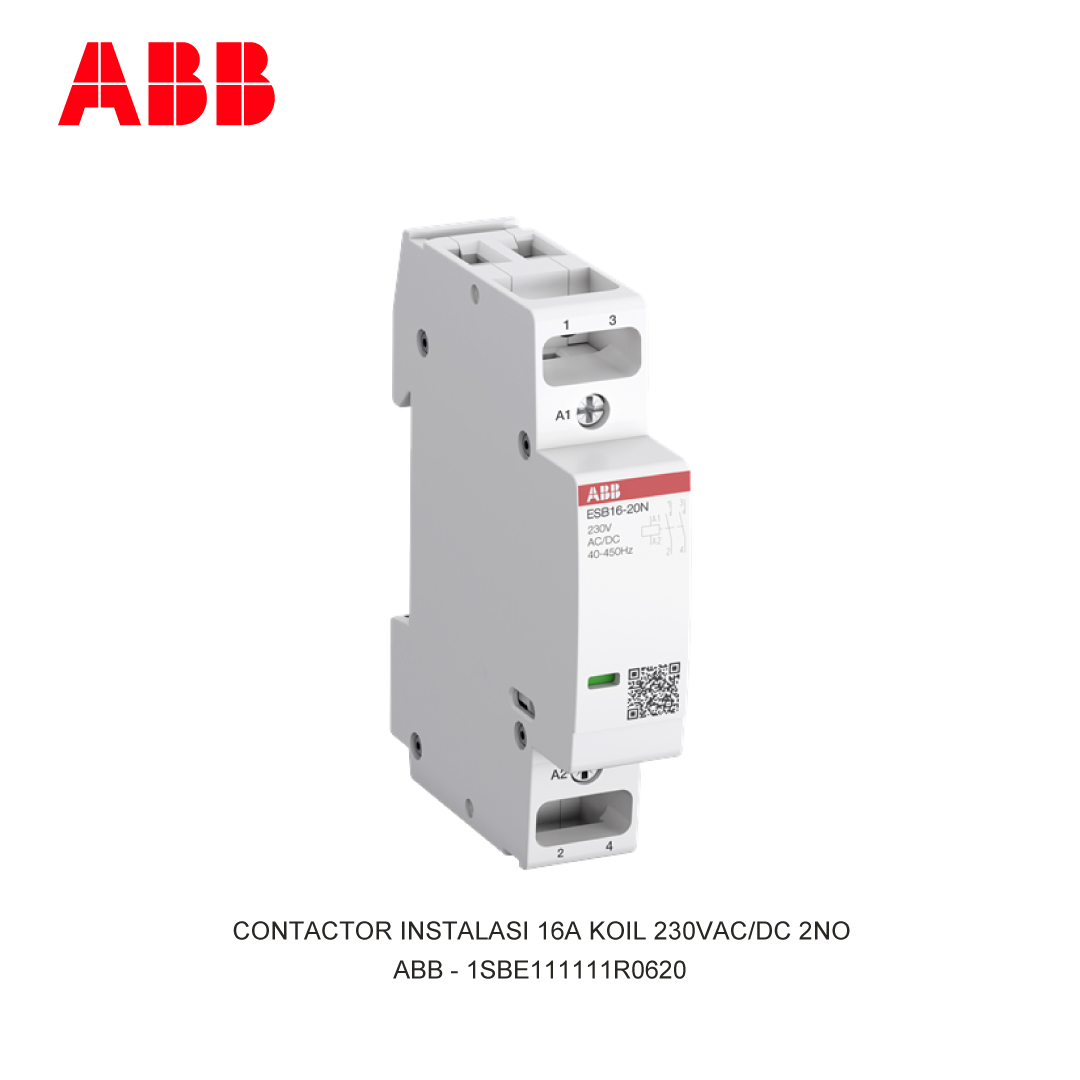 CONTACTOR INSTALASI 16A KOIL 230V AC/DC 2NO