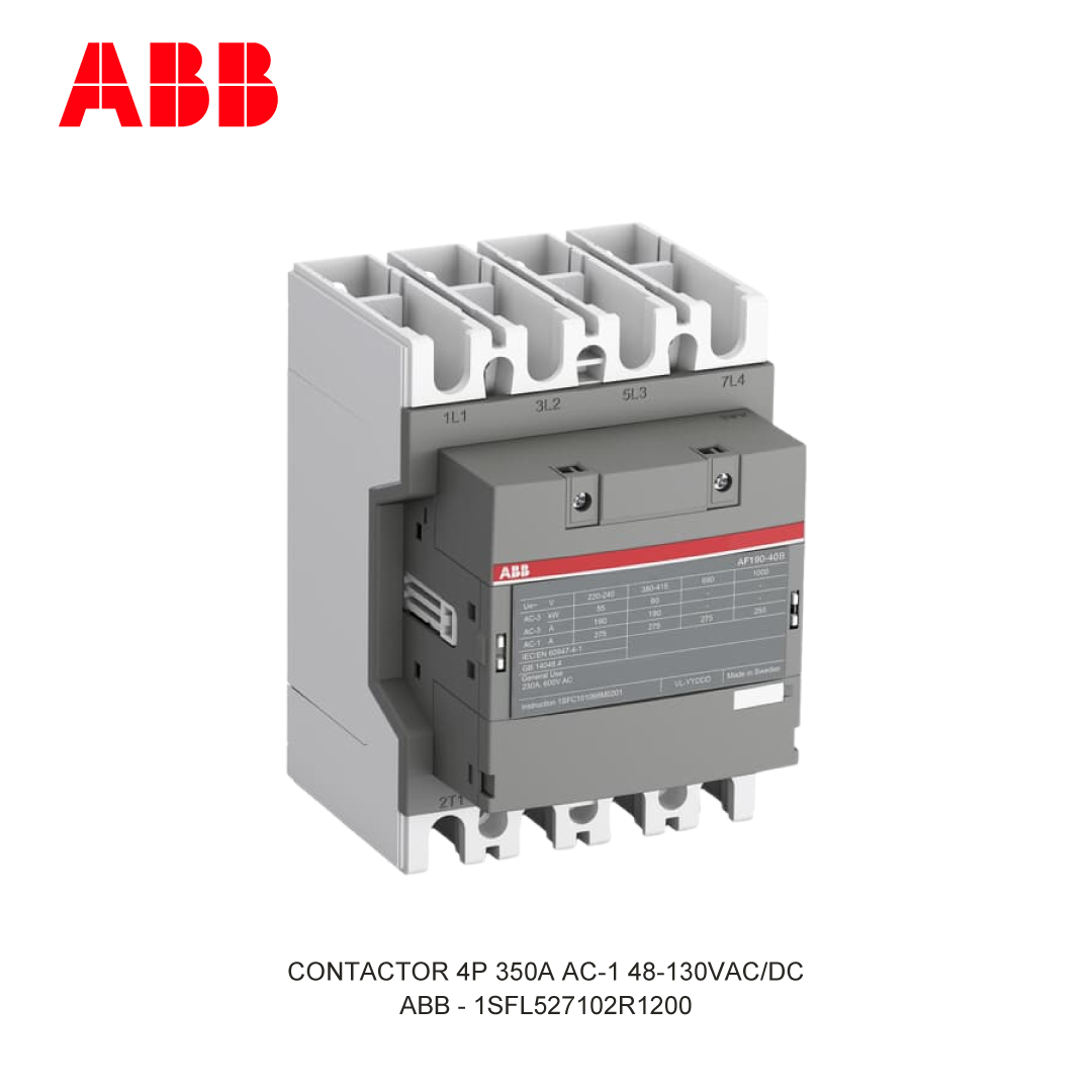 CONTACTOR 4P 350A AC-1 48-130V AC/DC