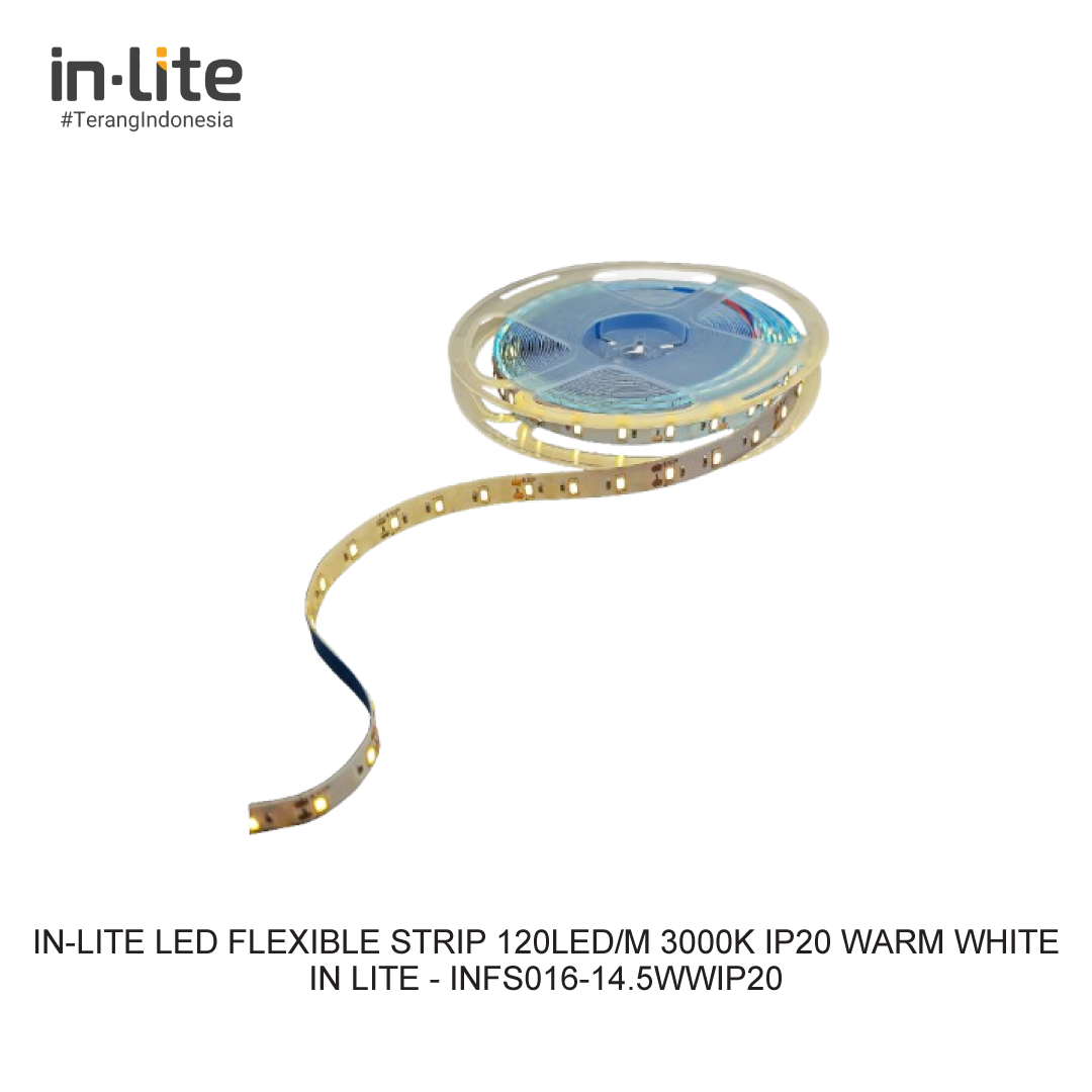 IN-LITE LED FLEXIBLE STRIP 120LED/M 3000K IP20