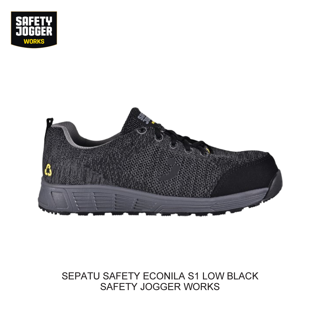 SEPATU SAFETY ECONILA S1 LOW BLACK