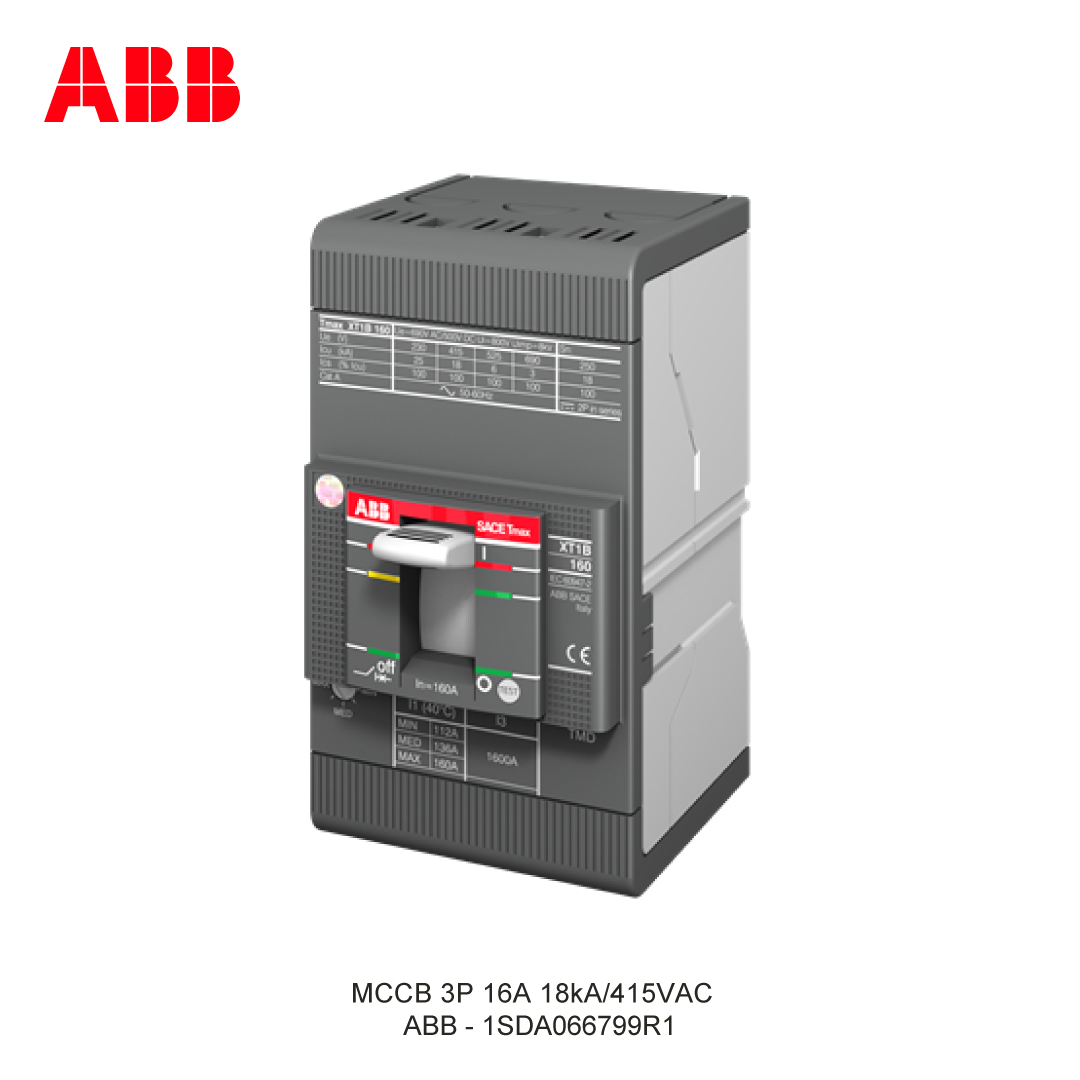 MCCB 3P 16A 18kA/415VAC
