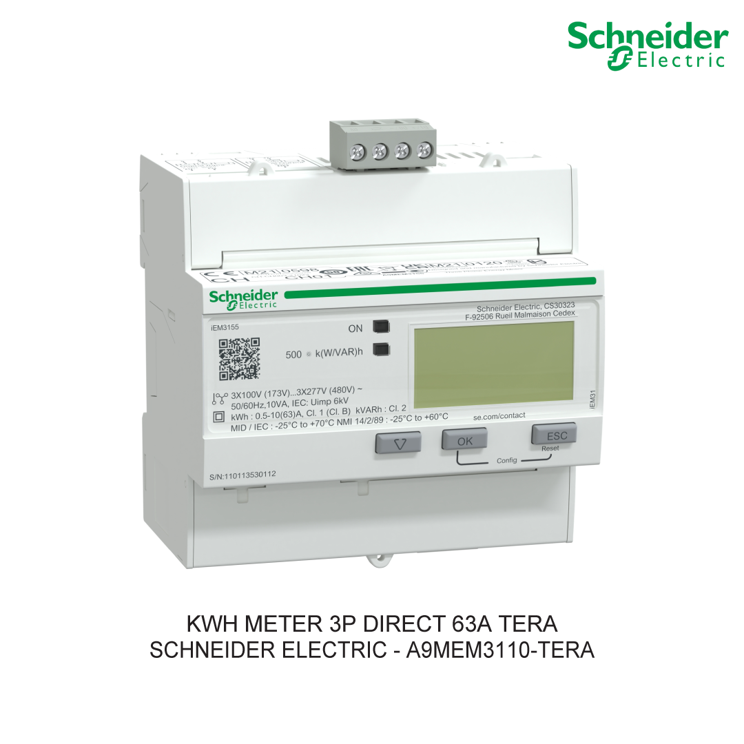 KWH METER 3P DIRECT 63A TERA