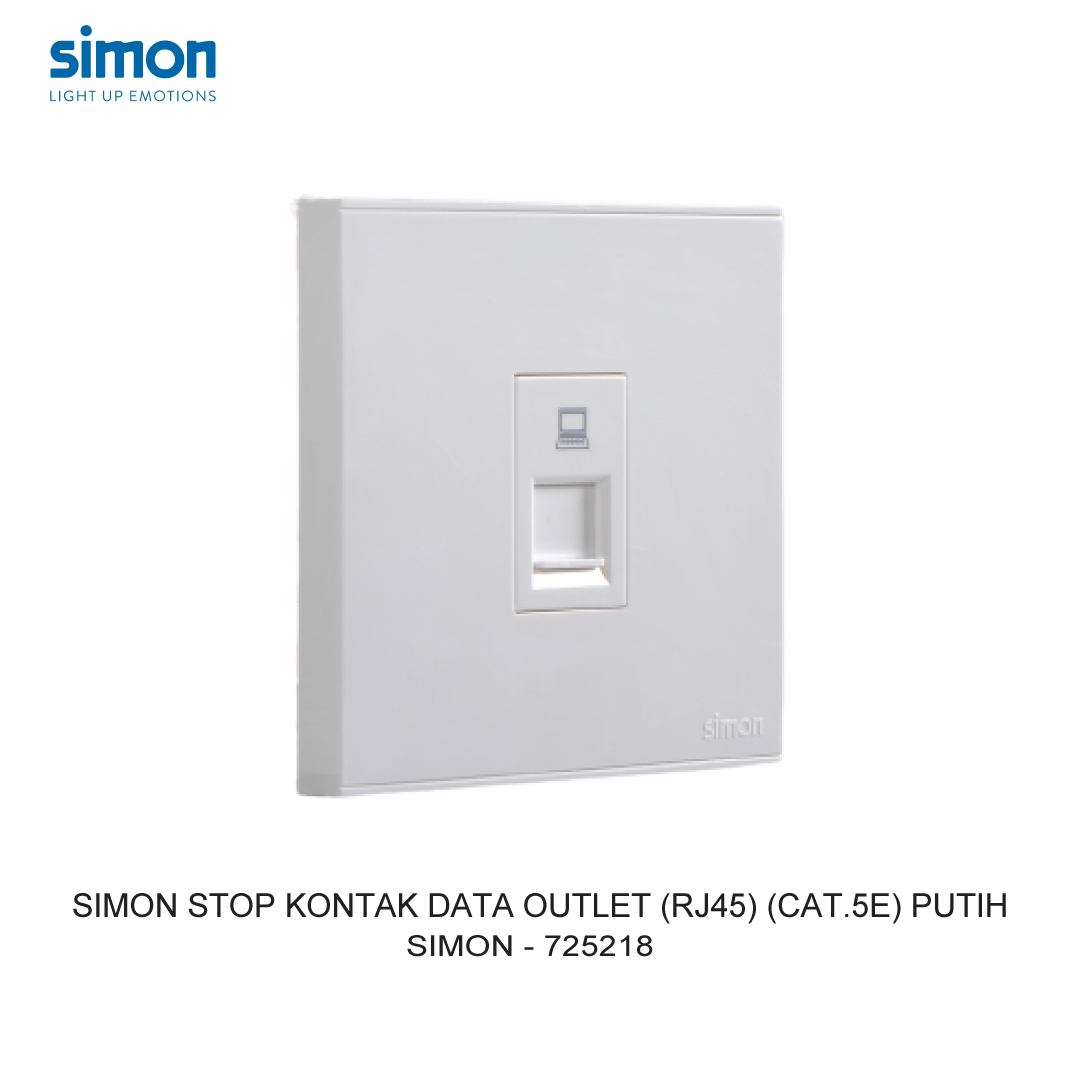 SIMON E6 STOP KONTAK DATA OUTLET (RJ45) (CAT.5E) PUTIH