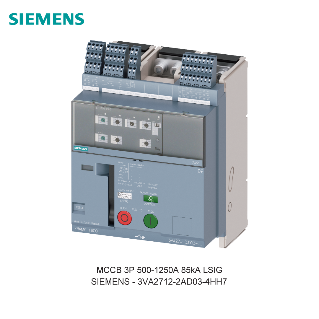 MCCB 3P 500-1250A 85kA LSIG