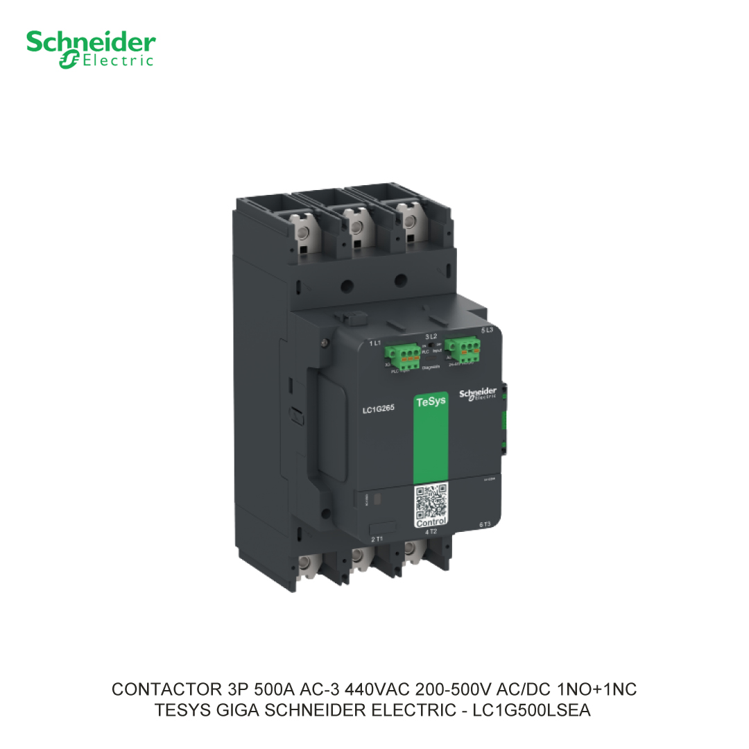CONTACTOR 3P 500A AC-3 440VAC 200-500V AC/DC 1NO+1NC