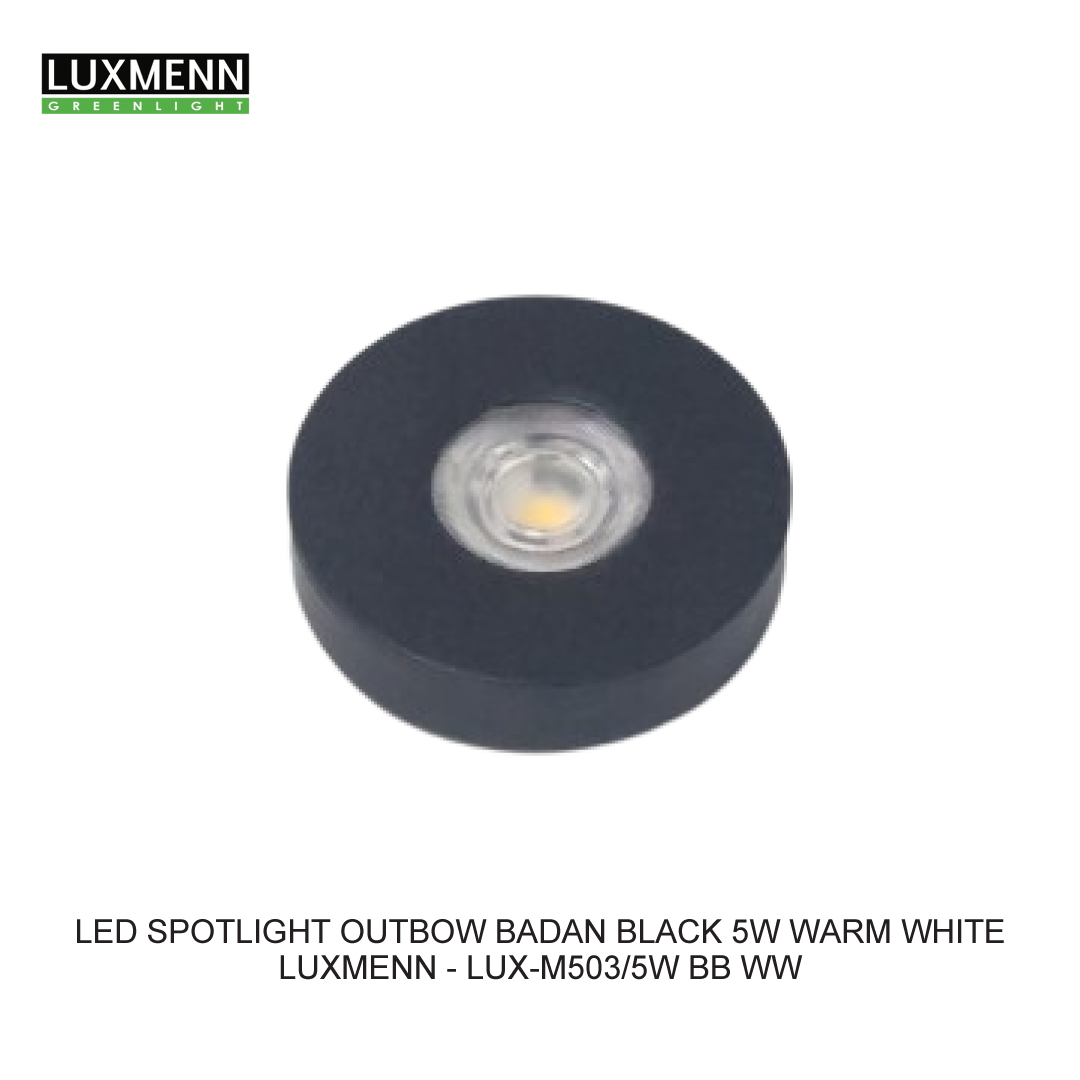 LED SPOTLIGHT OUTBOW BADAN BLACK 5W WARM WHITE