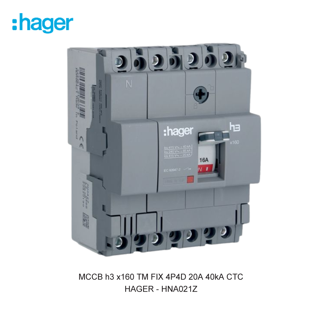 MCCB h3 x160 TM FIX 4P4D 20A 40kA CTC