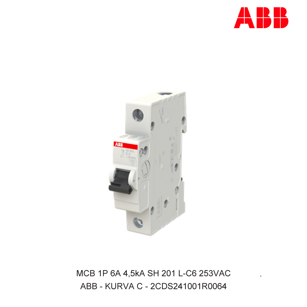 MCB 1P 6A 4,5kA KURVA C
