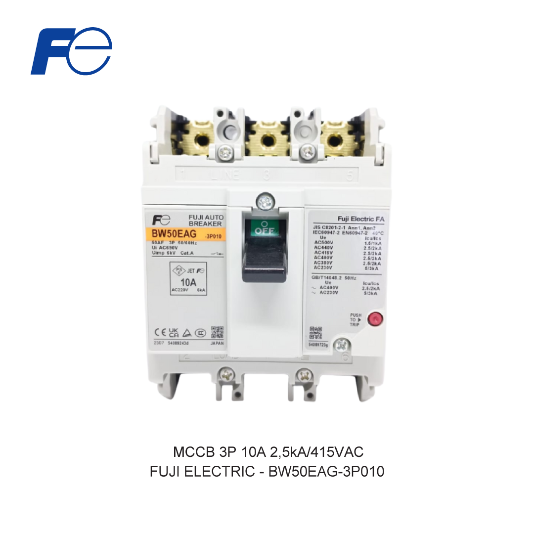 MCCB 3P 10A 2,5kA/415VAC