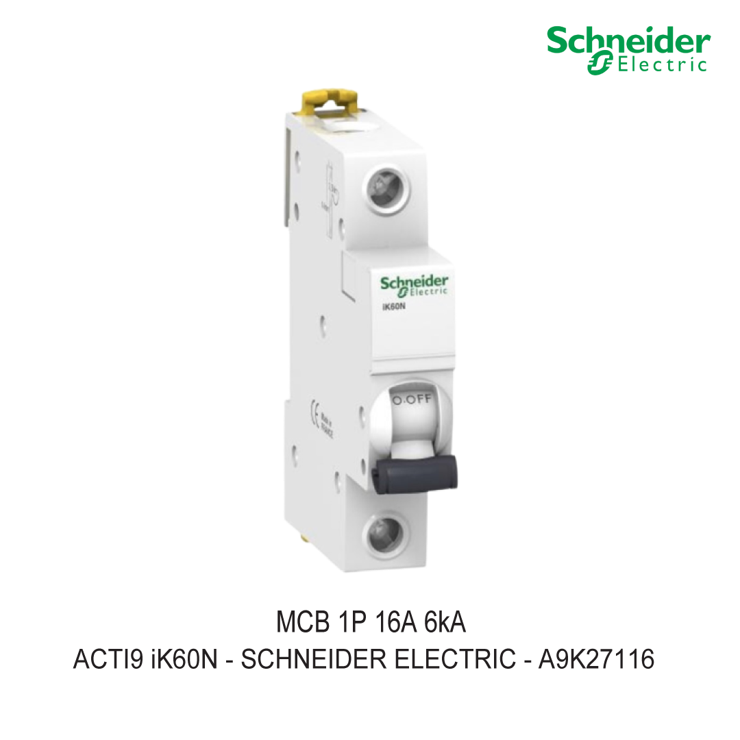 MCB 1P 16A 6kA KURVA C