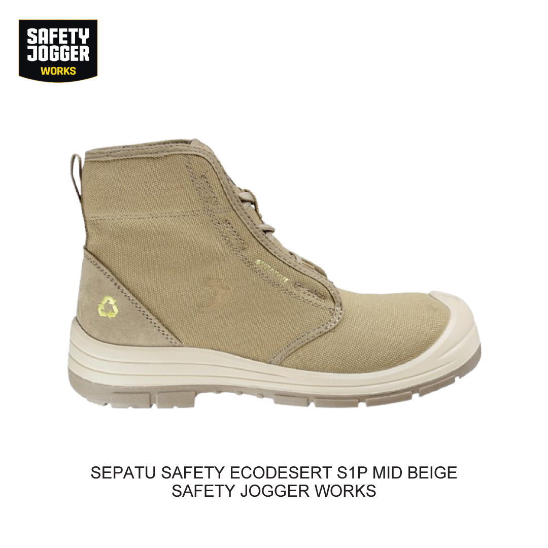 SEPATU SAFETY ECODESERT S1P MID BEIGE