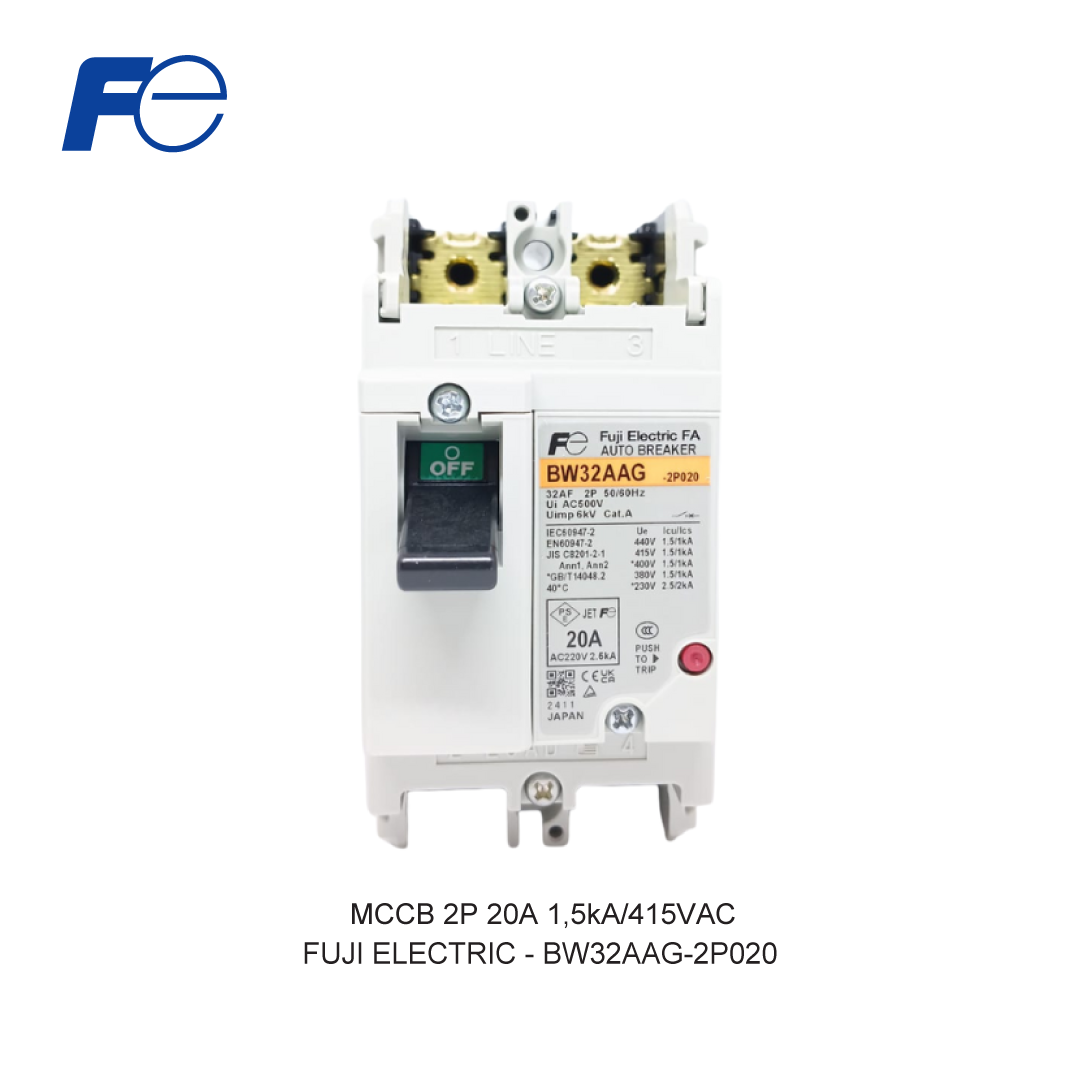 MCCB 2P 20A 1,5kA/415VAC