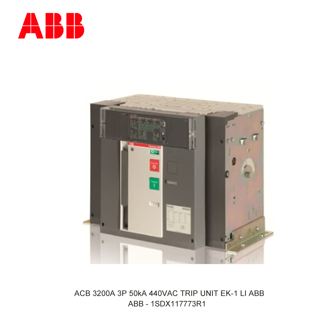 ACB 3200A 3P 50kA 440VAC TRIP UNIT EK-1 LI ABB