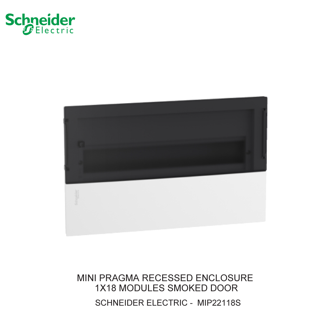 MINI PRAGMA RECESSED ENCLOSURE 1X18 MODULES SMOKED DOOR