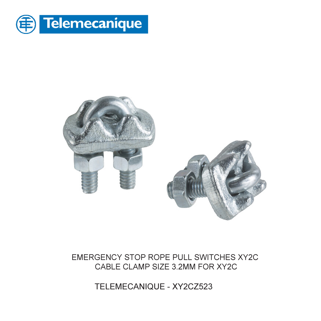 EMERGENCY STOP ROPE PULL SWITCHES XY2C CABLE CLAMP SIZE 3.2MM FOR XY2C