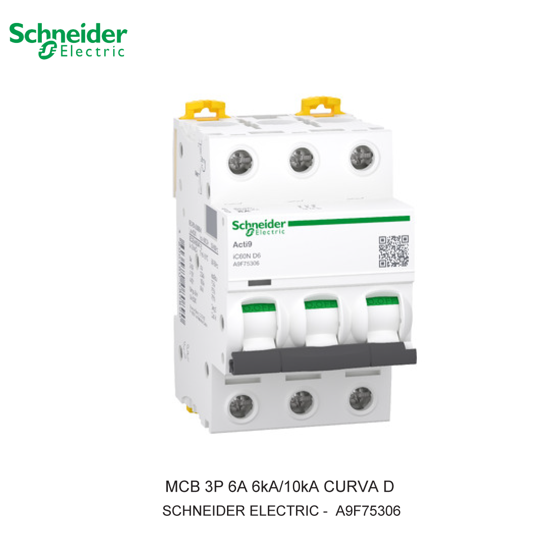 MCB 3P 6A 6kA/10kA CURVA D