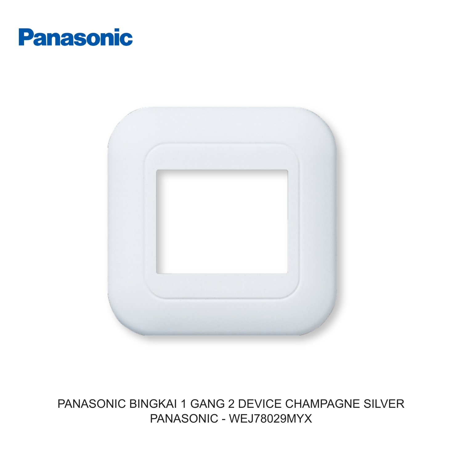 PANASONIC FRAME 1 GANG 2 DEVICE CHAMPAGNE SILVER