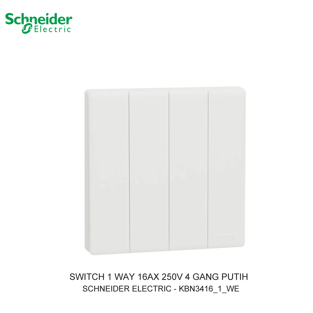 SWITCH 1 WAY 16AX 250V 4 GANG PUTIH VIVACE E