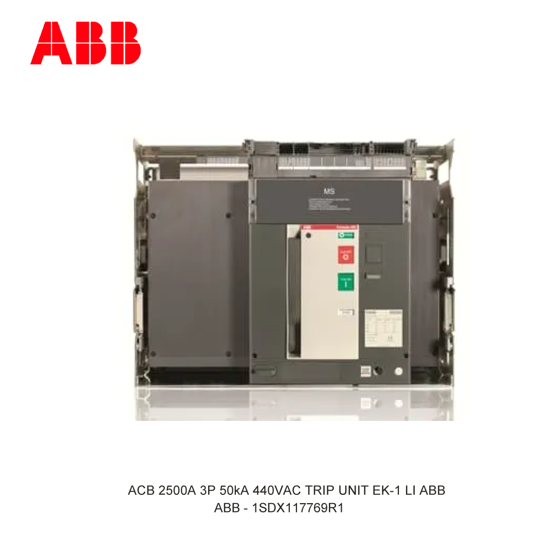 ACB 2500A 3P 50kA 440VAC TRIP UNIT EK-1 LI ABB