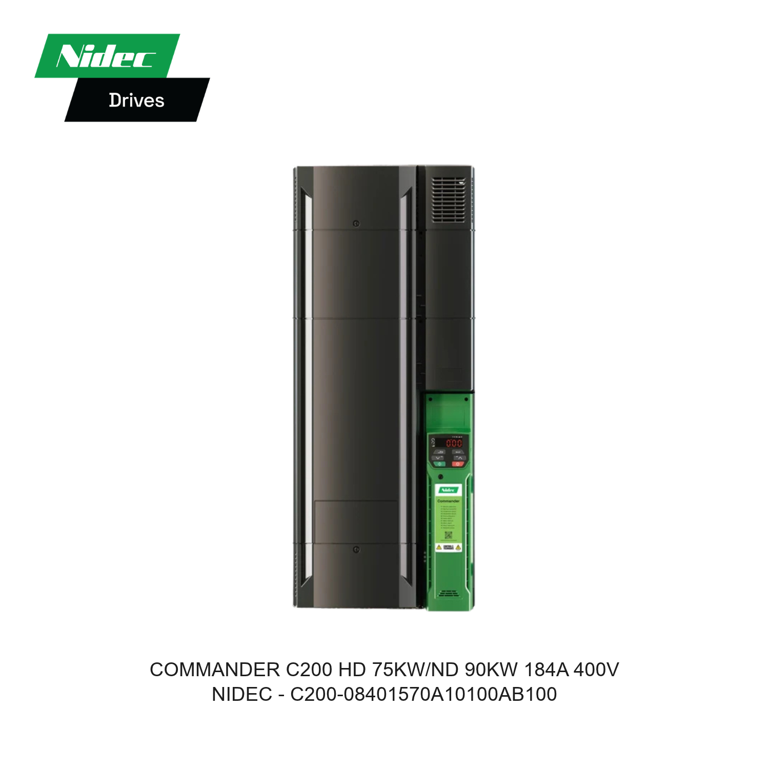 INVERTER COMMANDER C200 HD 75KW/ND 90KW 184A 400V C200-08401570A10100AB100 NIDEC CONTROL TECHNIQUES