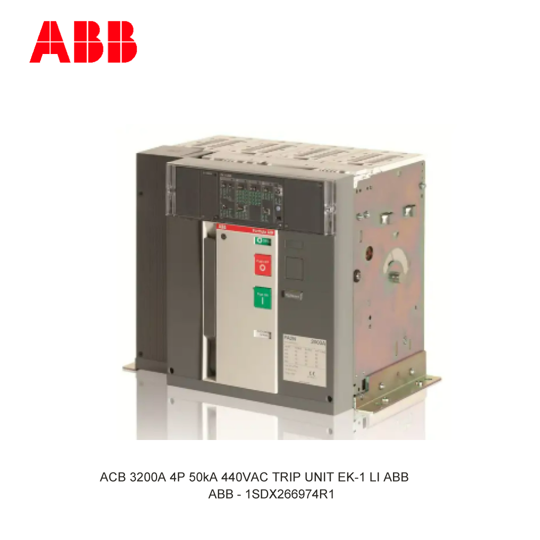 ACB 3200A 4P 50kA 440VAC TRIP UNIT EK-1 LI ABB
