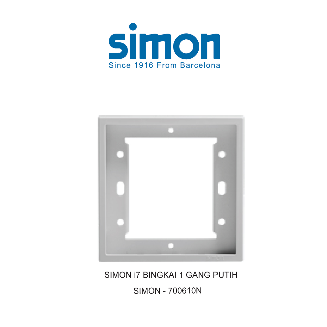 SIMON i7 BINGKAI 1 GANG PUTIH