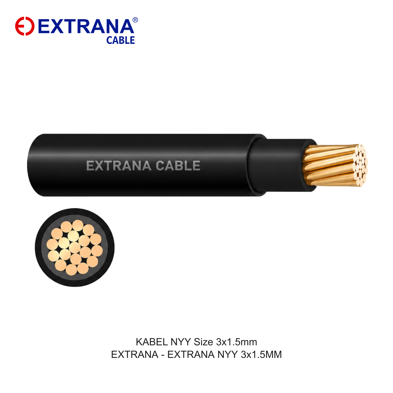 EXTRANA KABEL NYY Size 3x1.5mm