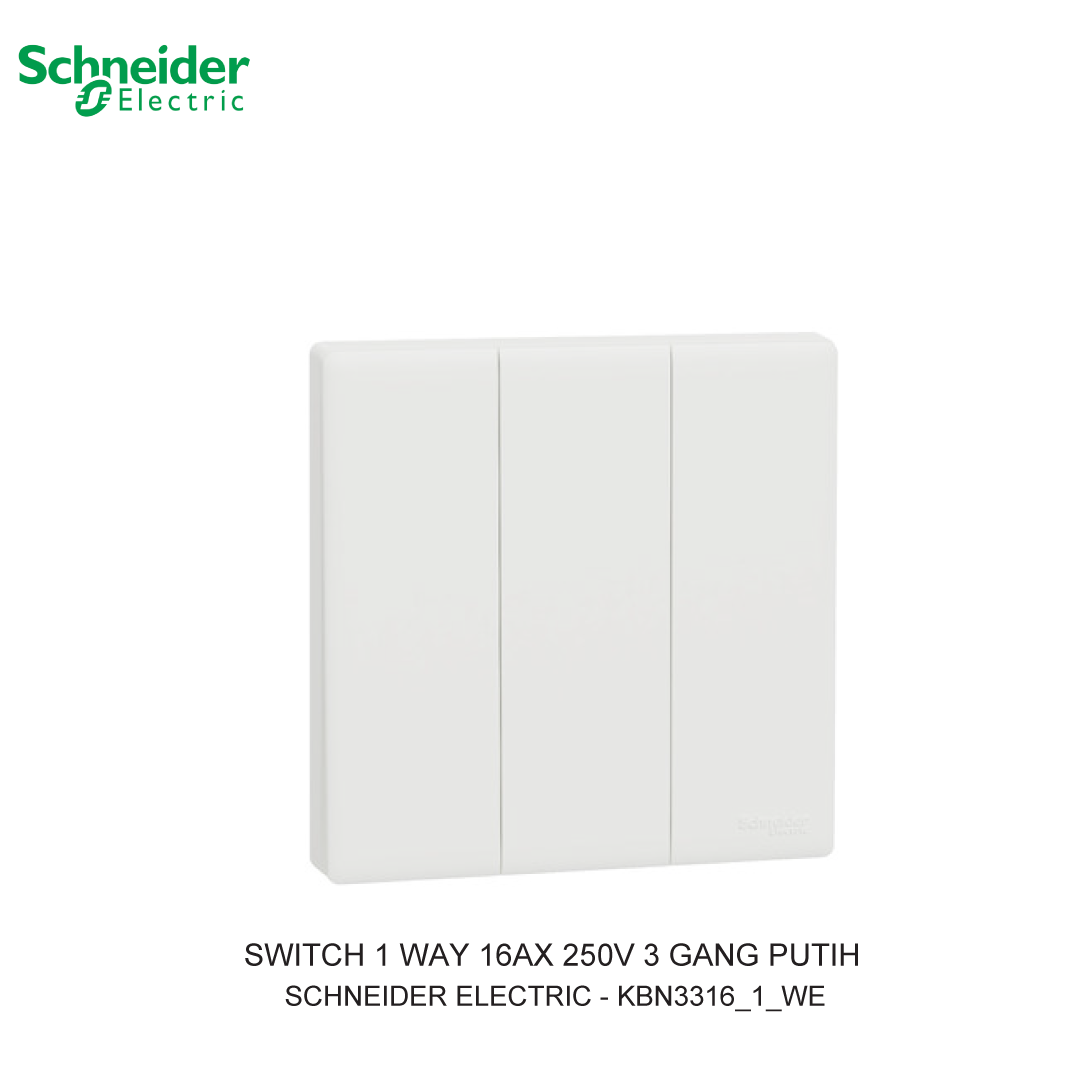 SWITCH 1 WAY 16AX 250V 3 GANG PUTIH VIVACE E
