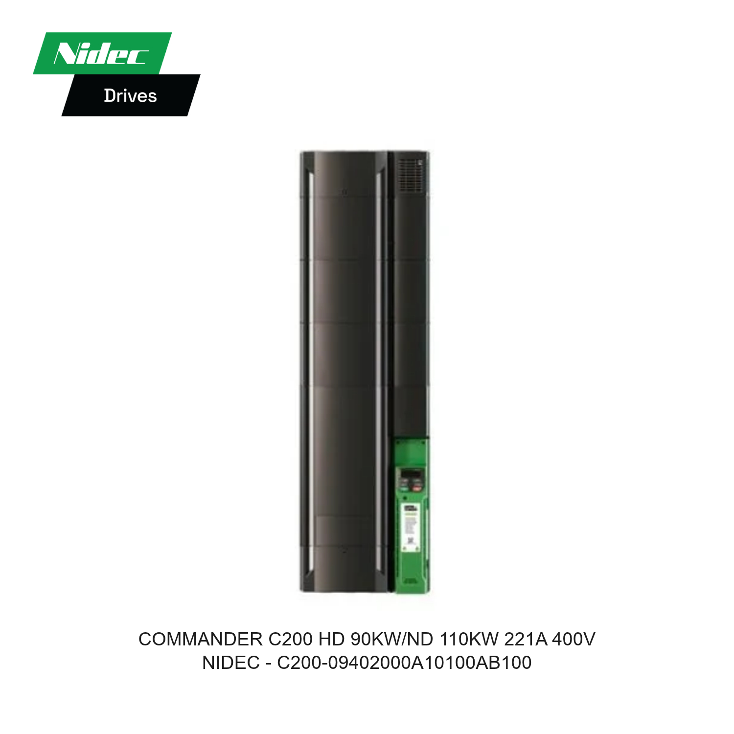 INVERTER COMMANDER C200 HD 90KW/ND 110KW 221A 400V C200-09402000A10100AB100 NIDEC CONTROL TECHNIQUES
