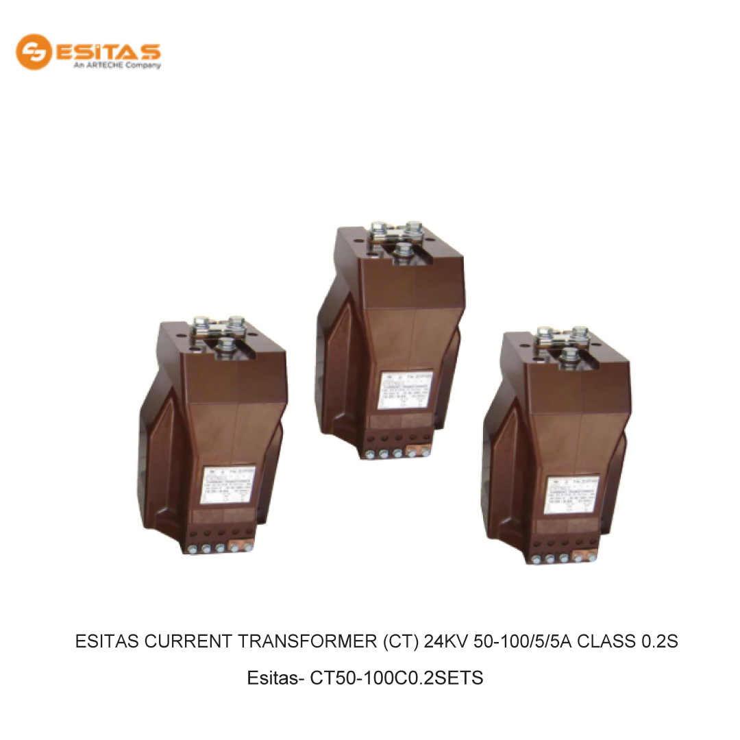 ESITAS CURRENT TRANSFORMER (CT) 24KV 50-100/5/5A CLASS 0.2S
