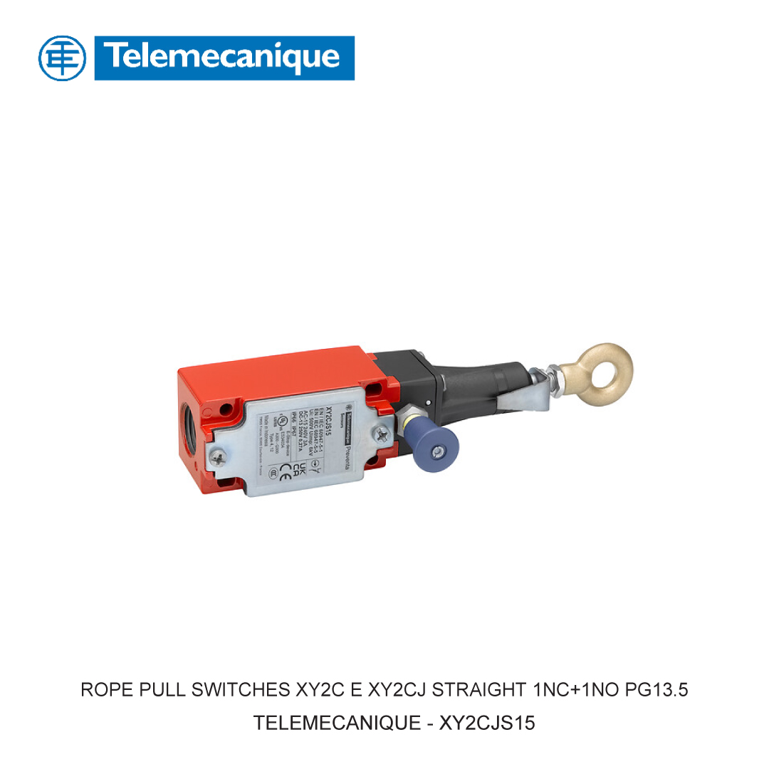 ROPE PULL SWITCHES XY2C E XY2CJ STRAIGHT 1NC+1NO PG13.5