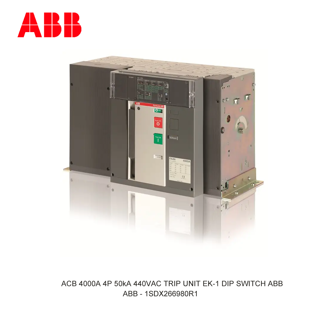 ACB 4000A 4P 50kA 440VAC TRIP UNIT EK-1 LI ABB