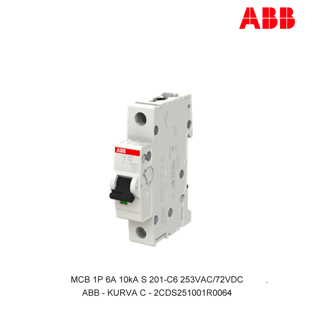 MCB 1P 6A 6kA/10kA KURVA C
