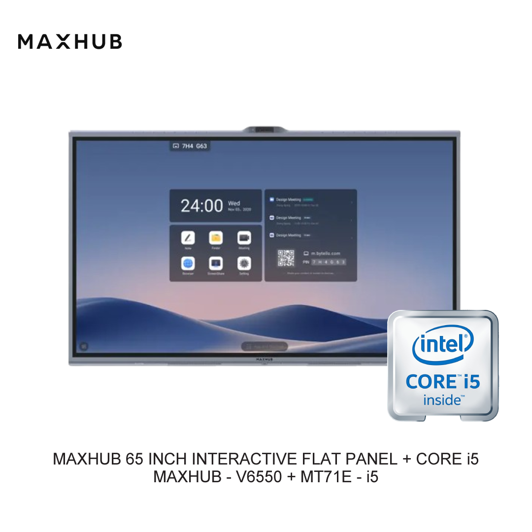 MAXHUB 65 INCH INTERACTIVE FLAT PANEL + CORE i5