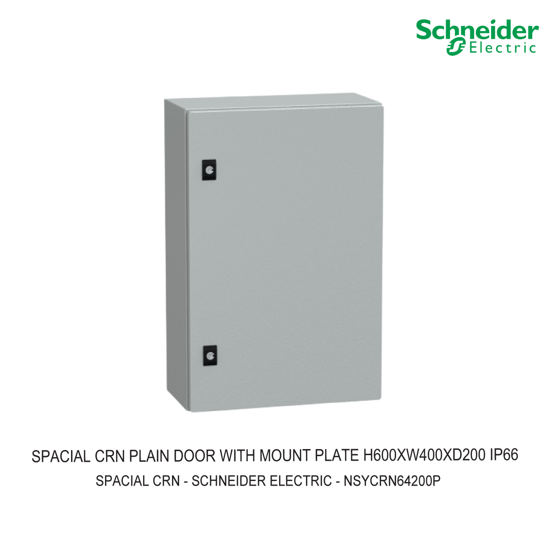 SPACIAL CRN PLAIN DOOR WITH MOUNT PLATE H600XW400XD200 IP66 IK10 RAL7035