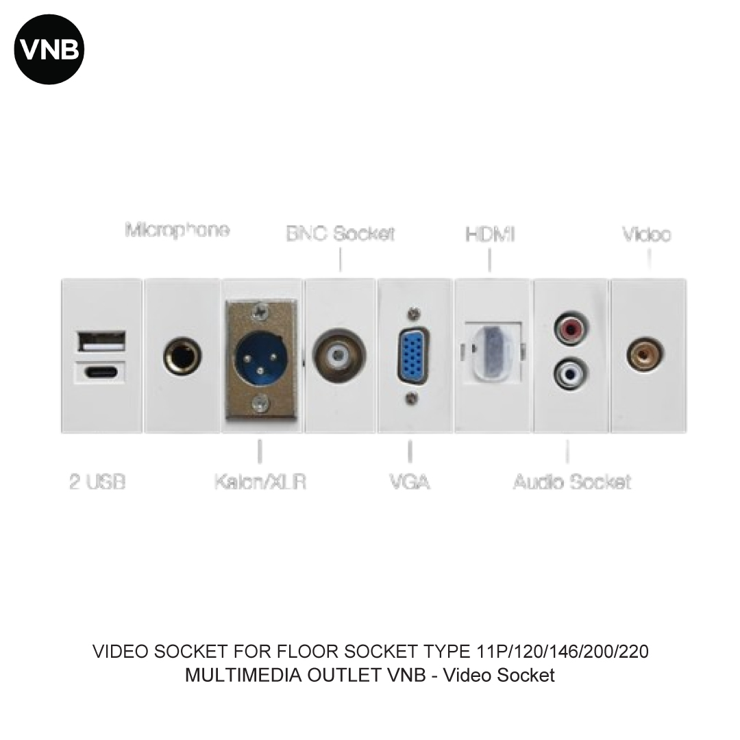 VIDEO SOCKET FOR FLOOR SOCKET TYPE 11P/120/146/200/220