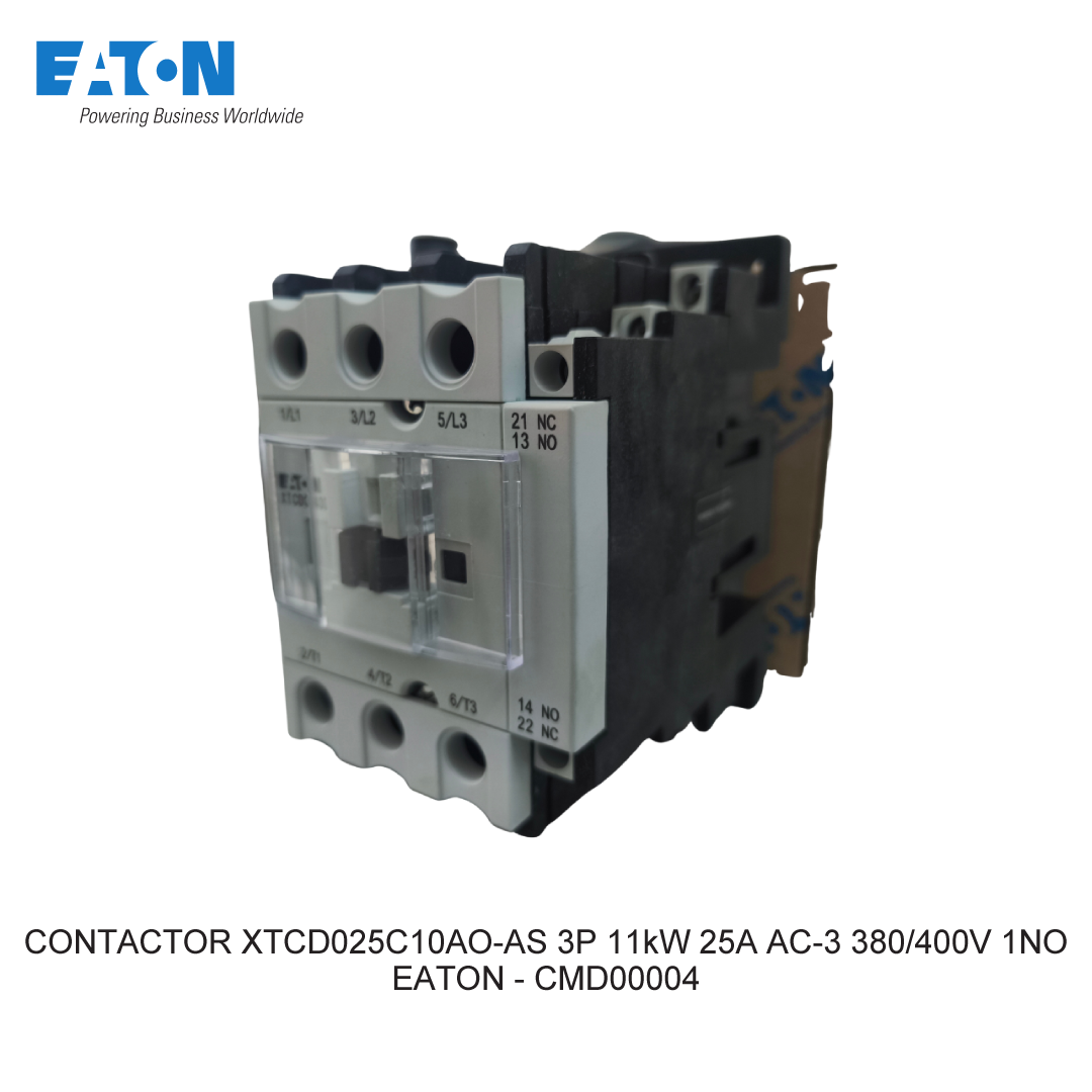 CONTACTOR XTCD025C10AO-AS 3P 11kW 25A AC-3 380/400V 1NO