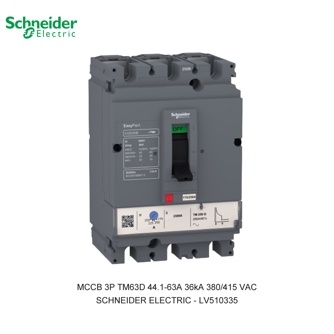 MCCB 3P TM63D 44.1-63A 36KA 380/415VAC