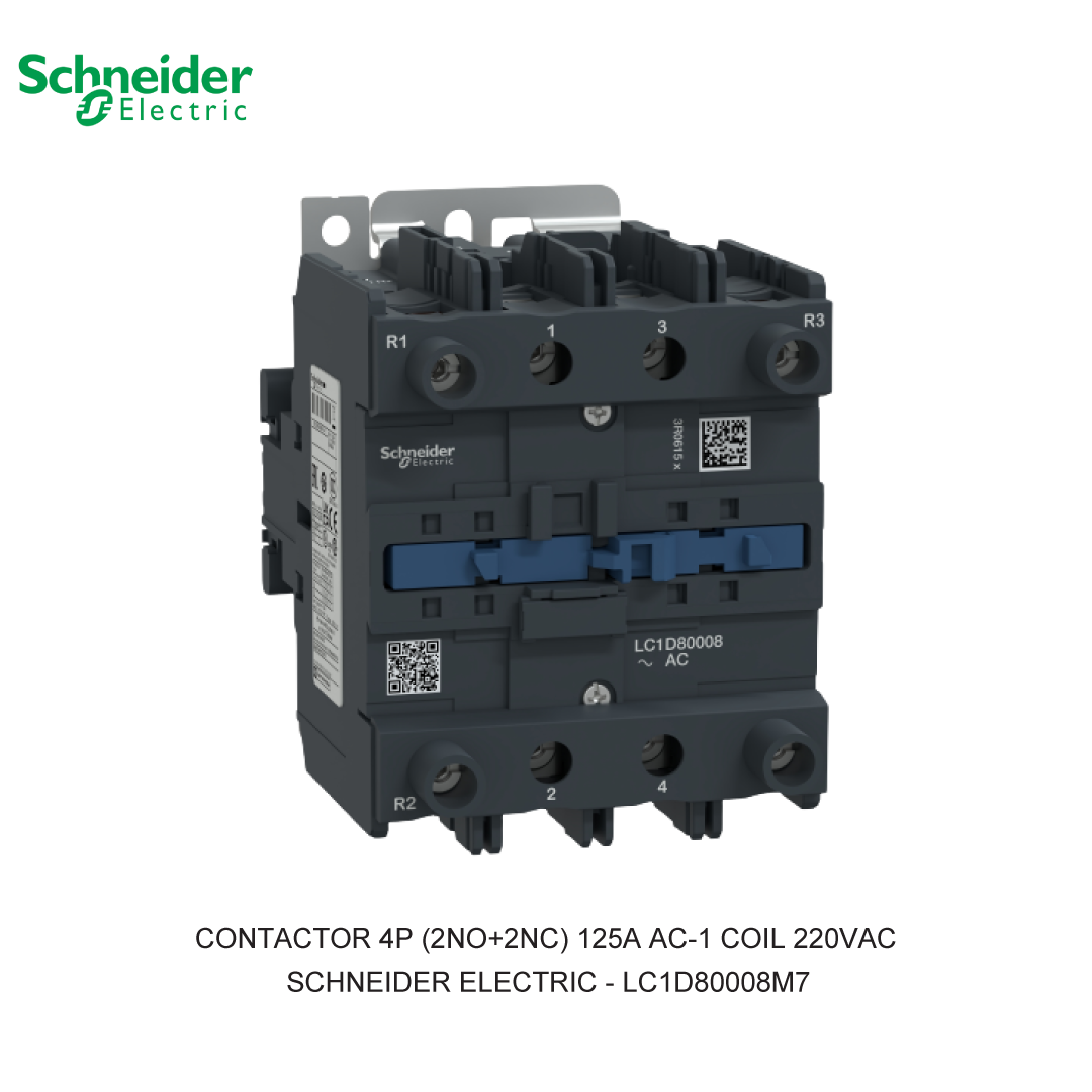 CONTACTOR 4P (2NO+2NC) 125A AC-1 COIL 220VAC