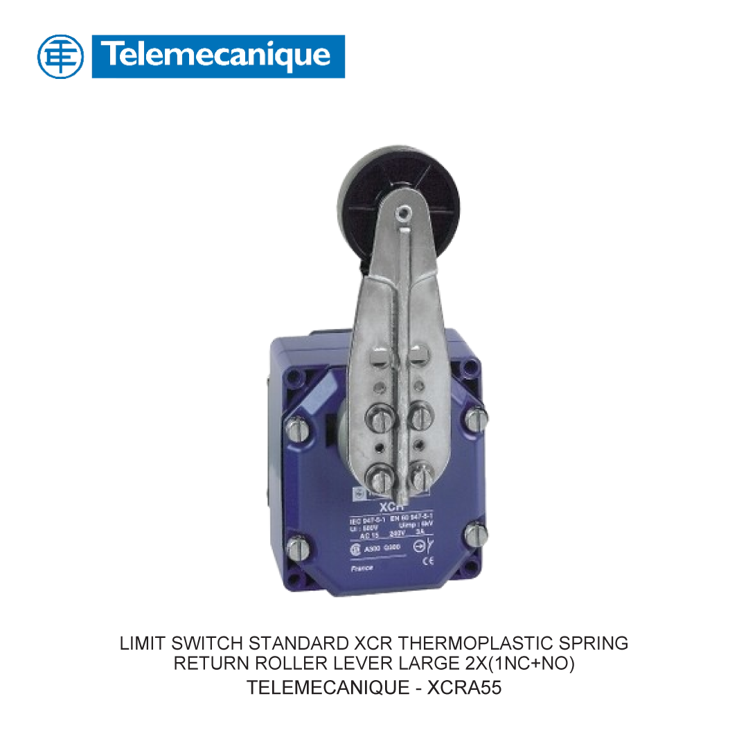 LIMIT SWITCH STANDARD XCKP THERMOPLASTIC PLASTIC ROLLER LEVER PLUNG VER 1NC+1NO SNAP M16