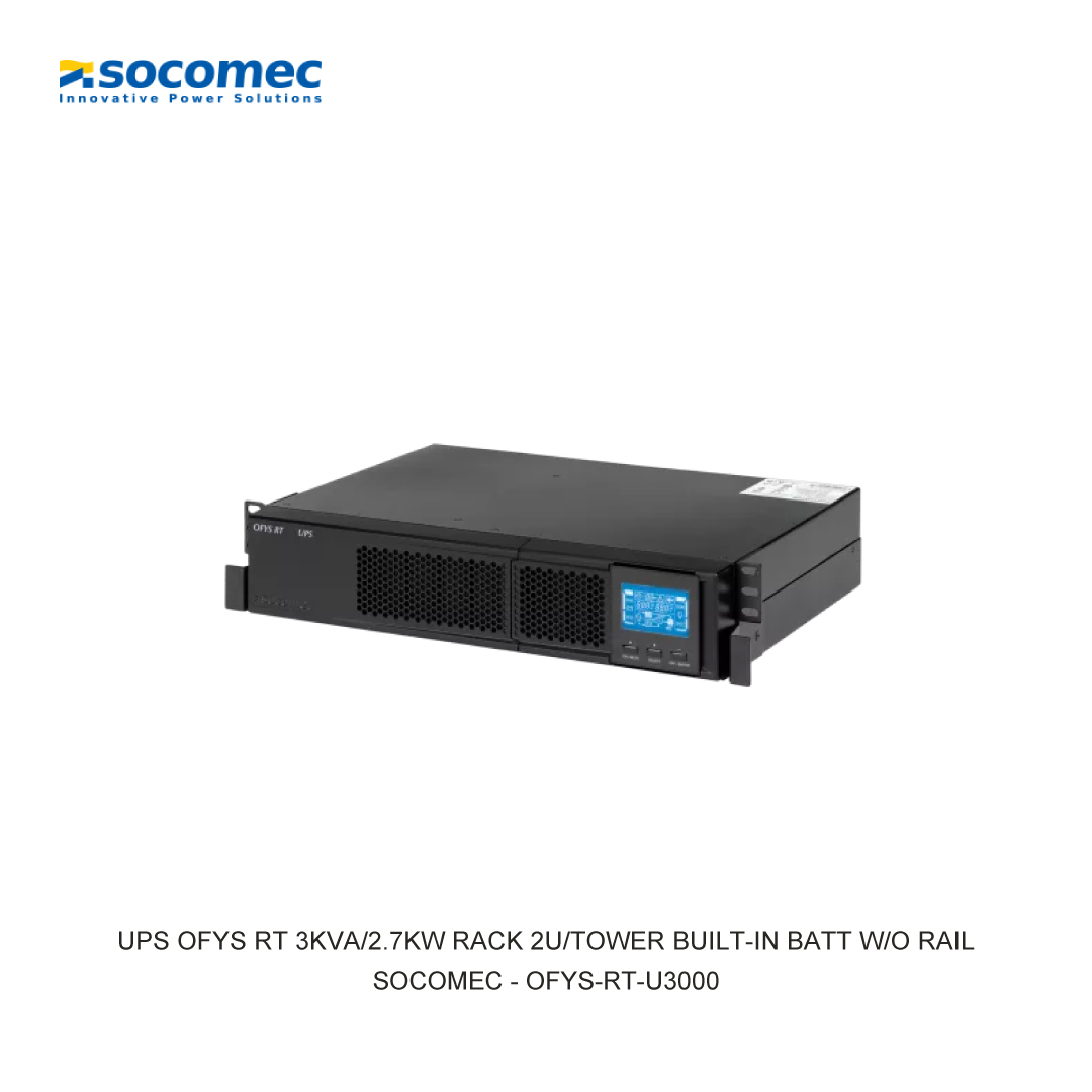 UPS OFYS RT 3KVA/2.7KW RACK 2U/TOWER BUILT-IN BATT W/O RAIL