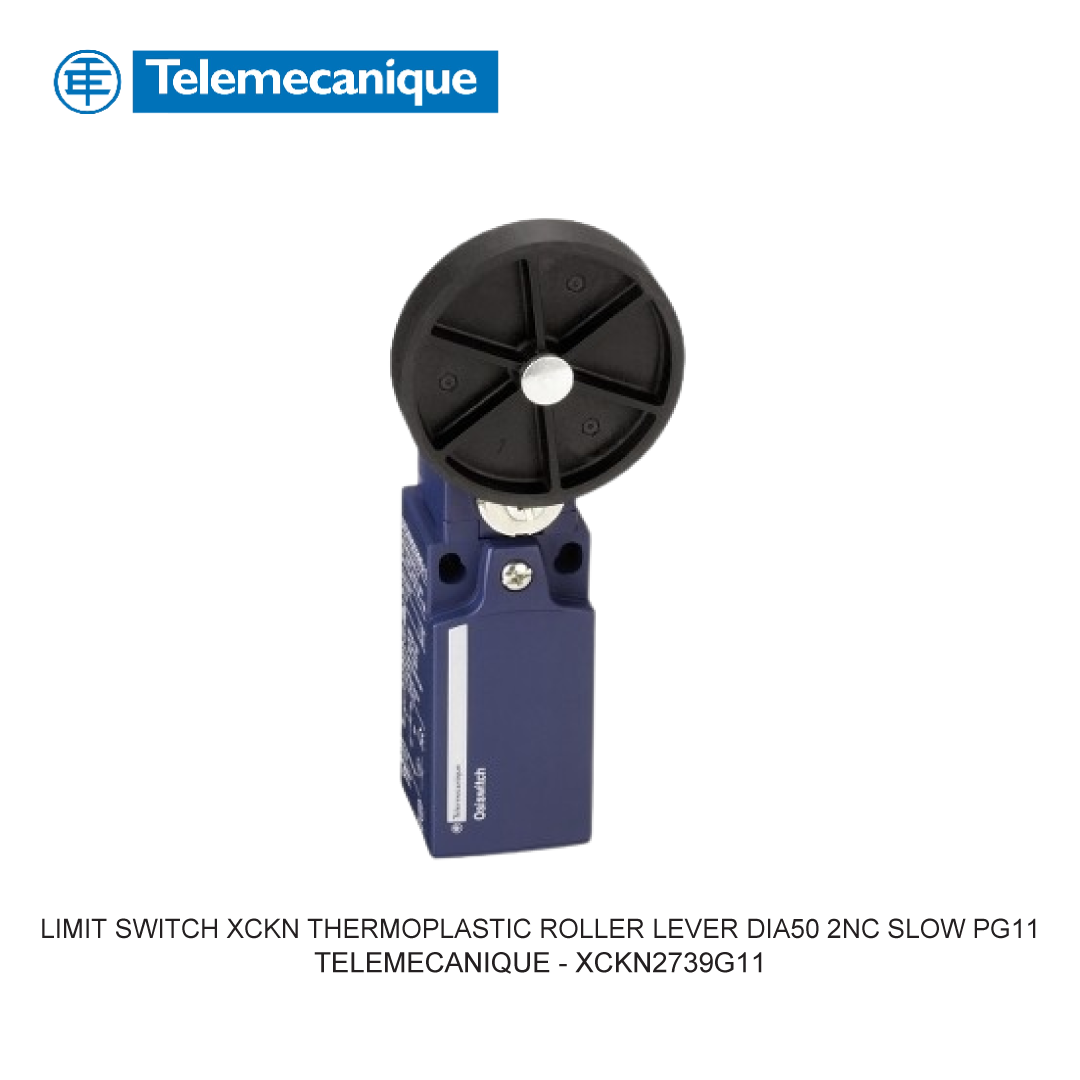 LIMIT SWITCH XCKN THERMOPLASTIC ROLLER LEVER DIA50 2NC SLOW PG11