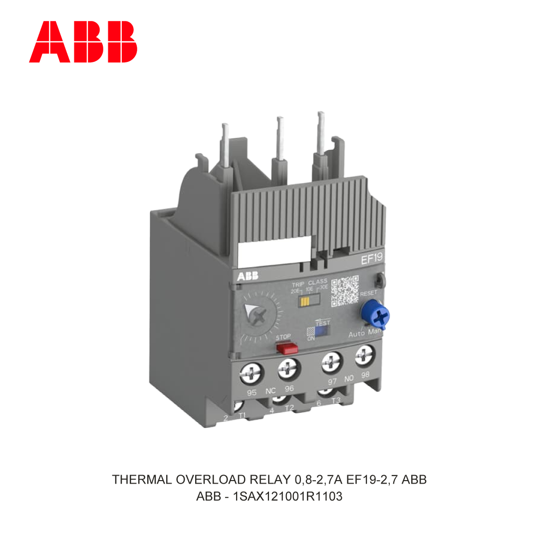 RELAY THERMAL BEBAN LEBIH 0,8-2,7A EF19-2,7 ABB