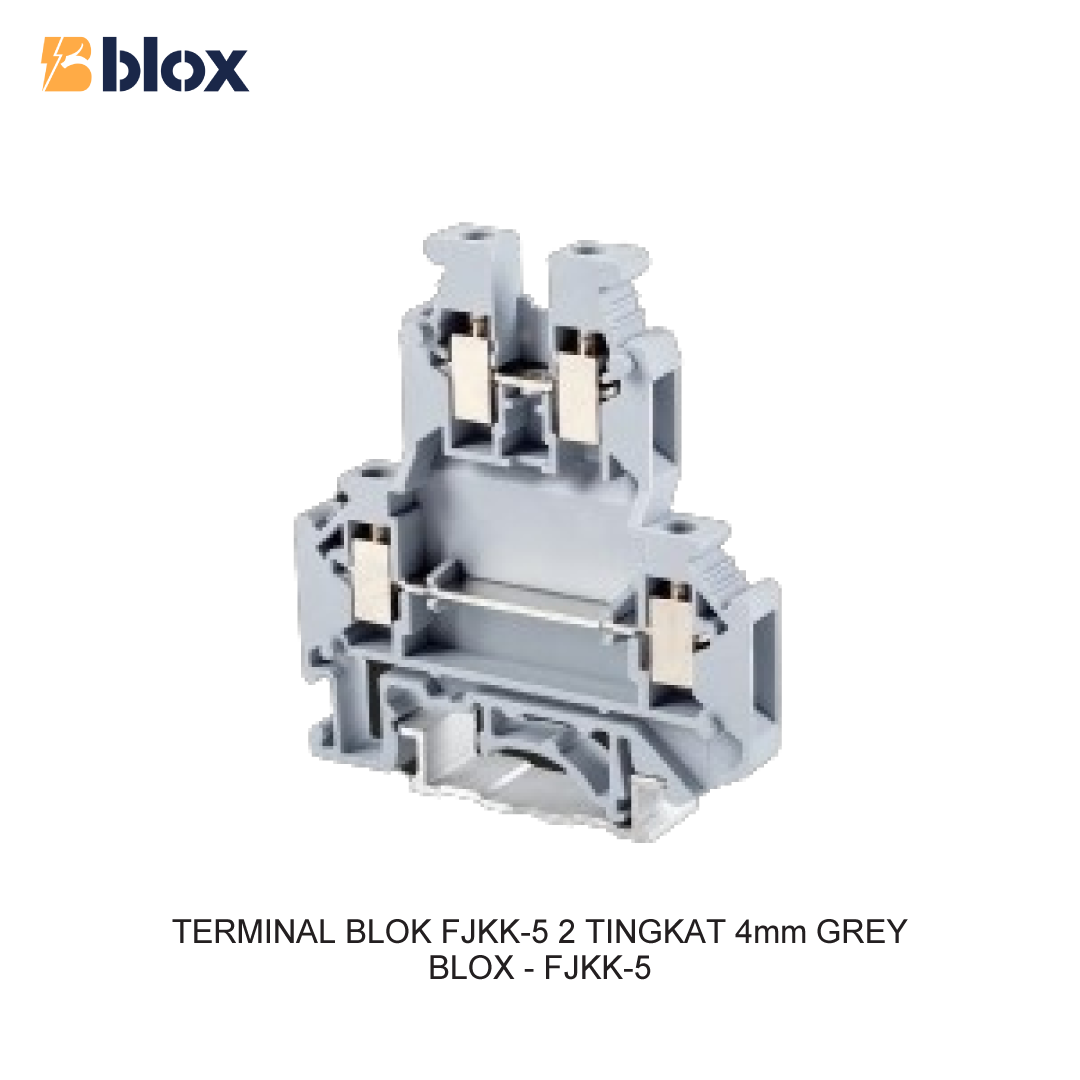 TERMINAL BLOK FJKK-5 2 TINGKAT 4mm GREY