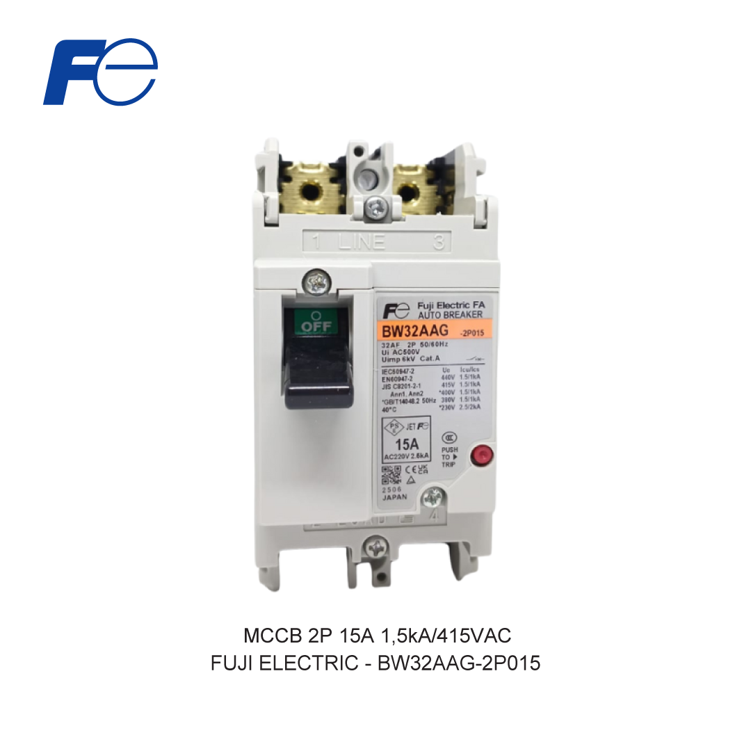 MCCB 2P 15A 1,5kA/415VAC