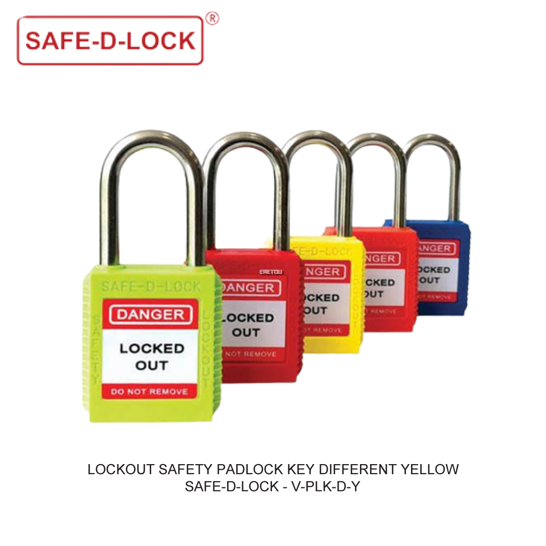 LOCKOUT SAFETY PADLOCK KEY DIFFERENT YELLOW