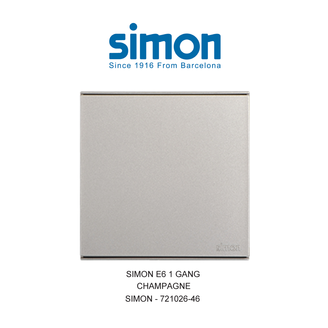 SIMON E6 1 GANG CHAMPAGNE