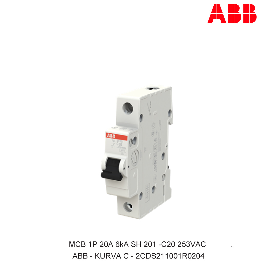 MCB 1P 20A 6kA CURVA C