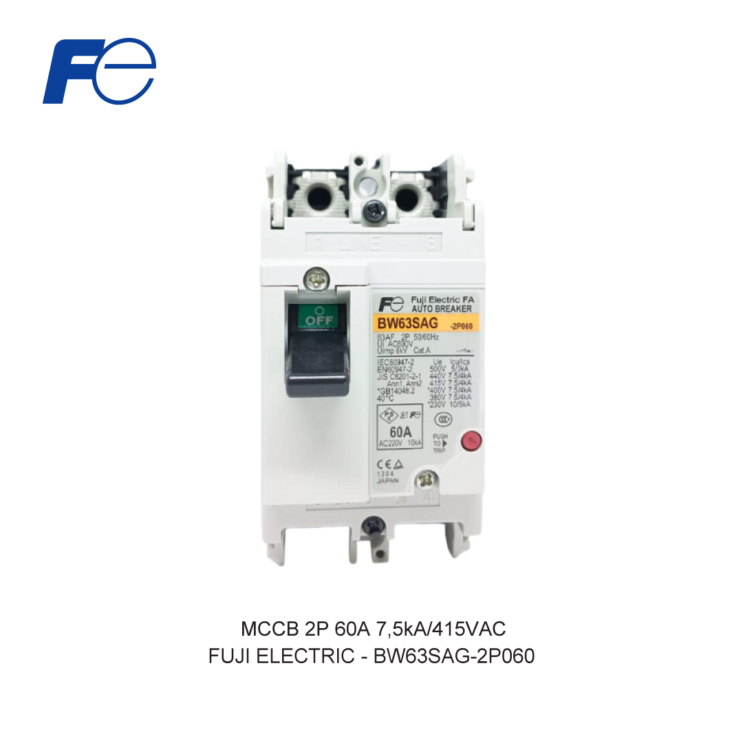 MCCB 2P 60A 7,5kA/415VAC